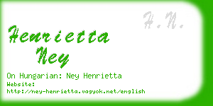 henrietta ney business card